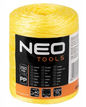 Шнур поліпропіленовий NEO TOOLS 250 м, 1000 tex (49-932)