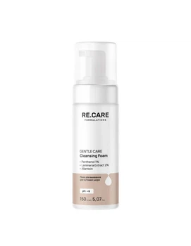 RE.CARE Gentle Care Cleansing Foam Пінка для вмивання чутливої шкіри з пантенолом 1%, екстрактом ламінарії 2% та алантоїном, 150 мл