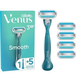 Станок для бритья женский Gillette Venus Smooth и 5 катриджей