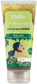 Скраб для лица и тела Delia Cosmetics Fruit Me Up! 2 в 1 Разглаживающий с ароматом лайма 200 мл (5906750803340)