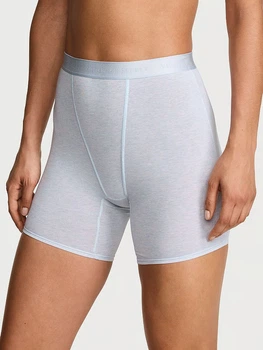 Трусики шорти жіночі бавовняні Victoria's Secret 248345174 S Блакитні (1160400000)
