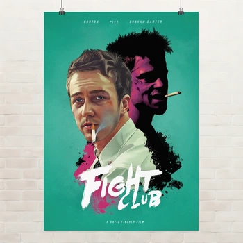 Постер Бойцовский клуб, Fight Club (1999), культовое кино, A3 42×30 см (id0673)