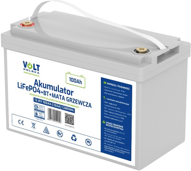 Akumulator Volt Polska LiFePO4 12.8V 100Ah 150A Bluetooth (6AKLI10M12)