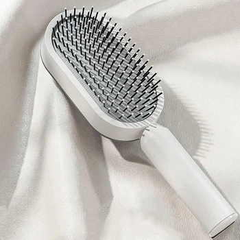 Массажная 3D щетка для волос Central Hollow Cushion Comb, расческа с кнопкой очищения, для массажа кожи головы