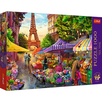 Puzzle Trefl Tea time Targ kwiatowy Paryż Premium Plus Quality 1000 elementów (5900511107999)