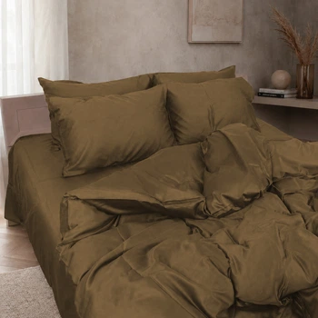 Комплект постельного белья Mirson Семейный 2 x 143 x 210 см Бязь 11-0004 Light cacao (2200013670759)