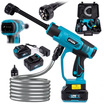 Міні-мийка акумуляторна Rynor RW111 PRO (21V 5Ah 36 БАР) Універсальна безщіткова АКБ мийка з дисплеєм та 2 АКБ