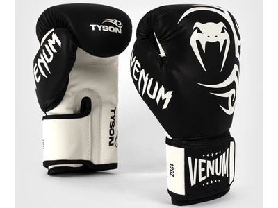 Боксерські рукавички VENUM Mike Tyson Replica Boxing Gloves 12 унцій чорний/білий (6104)