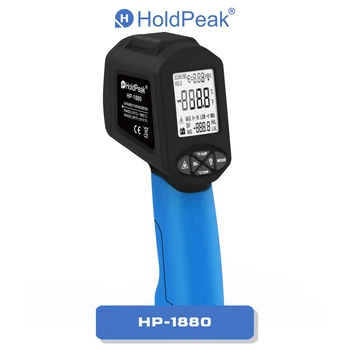 Пирометр HoldPeak HP-1880 инфракрасный бесконтактный термометр цифровой (-50°C~1880°C 0.1-0.99 EMS 50:1 250ms)
