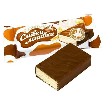Цукерки вафельні Roshen Сливки-Ленивки 1 кг