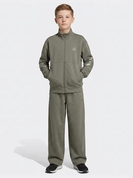 Подростковый спортивный костюм (толстовка + штаны) Adidas JM1269 146-152 см Silver pebble (4068807772793)