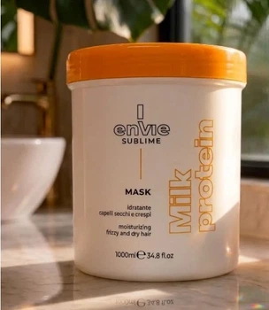 Маска для сухого та кучерявого волосся з молочними протеїнами luxury milk envie 1л
