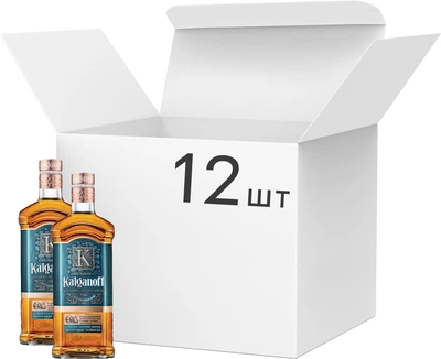 Упаковка настоянки KALGANOFF з медом та бренді 0.7 л 40% х 12 шт (4820210843831)