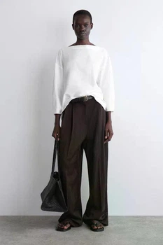 Блуза жіноча COS boat-neck cotton blouse 129065600 Eur 40 Білий