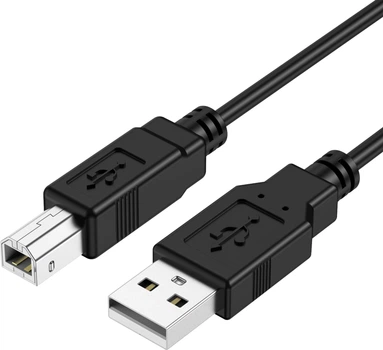 Кабель CHOETECH CableOne Printer Cable USB-A to USB-B 480Mbps 3 м Black (AB0060-3M-BK)