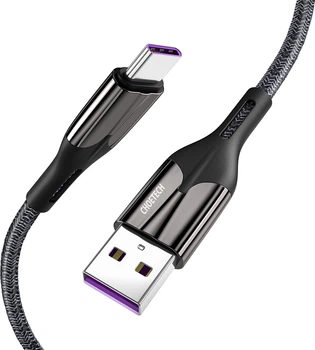 Кабель CHOETECH PowerSync Fast Charging Cable USB-A to USB-C 5A 1.2 м Black (AC0013-BK)