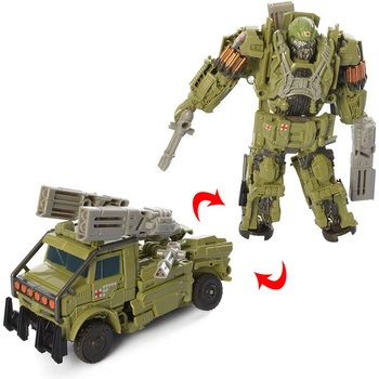 Игрушка робот-трансформер Hound Transformers автобот военный робот для детей высота 17 см