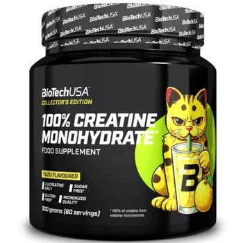Креатин BioTechUSA 100% Creatine Monohydrate Micronized, 300 г, вкус Yuzu / Японский цитрус (креатин моногидрат микронизированный)