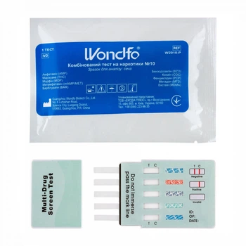 Комбинированный тест на 6 видов наркотиков в моче Wondfo (AMP, THC, MOR, mAMP/MET, BZO, BAR)