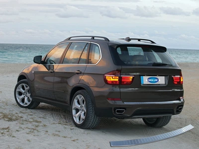 Накладка на задний бампер BMW X5 (E70) (2007-) - матированный, (1206093T)