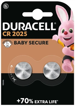 Спеціальна літієва батарейка типу «таблетка» Duracell 2025 3V, (DL2025/CR2025), 2 шт. (6409618)