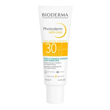Солнцезащитная эмульсия для лица Bioderma Photoderm АKN Mat SPF 30 Matifying Sun Fluid для жирной и проблемной кожи, 40 мл