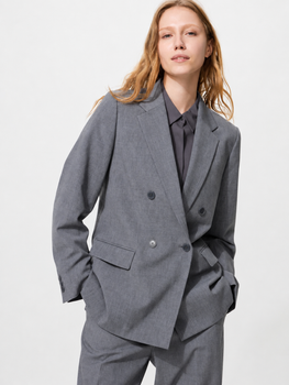 Піджак подовжений жіночий Uniqlo 105091065 M Сірий (1160304455)