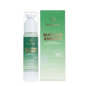 Денний крем з матчею Matcha Day Cream Fluid SPF 30 Bogenia №001, 50 мл