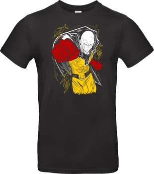 Футболка Чорний з принтом «Saitama - One Punch Man II» M Чорний (I007658)