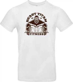 Футболка Білий з принтом «Beast Titan Fitness» L Білий (I009149)