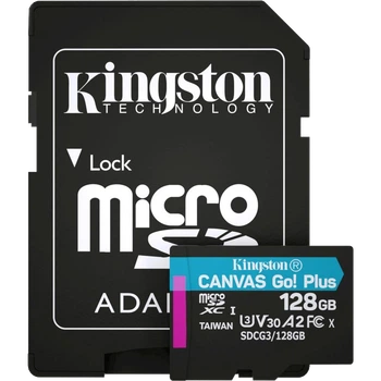 Модуль флеш-пам'яті Kingston 128GB microSDXC A2 U3 V30 + ADP