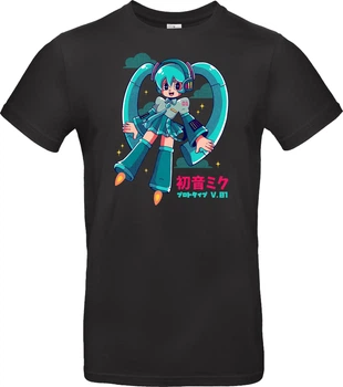 Футболка Темно-синій з принтом «HATSUNE MIKU» M Темно-синій (I005348)