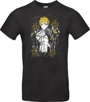 Футболка Чорний з принтом «Genos - One Punch Man» XXL Чорний (I005839)