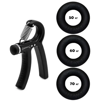 Набор кистевых экспандеров Newt Power Grip Set3 резиновое кольцо 5-70 кг черный