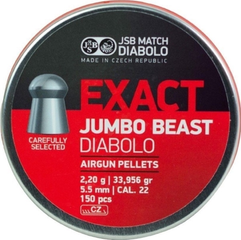 Пули пневм JSB Exact Jumbo Beast 5,52 мм , 2,2 г, 150 шт/уп