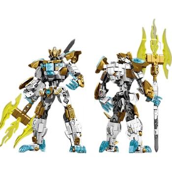 Конструктор SEMBO Mech of Steel Белый тигр в броне 475 деталей