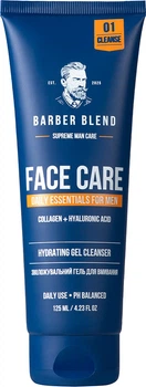 Увлажняющий гель для умывания Barber Blend Face Care Daily Essentials For Men с коллагеном и гиалуроновой кислотой 125 мл (4823109705937)
