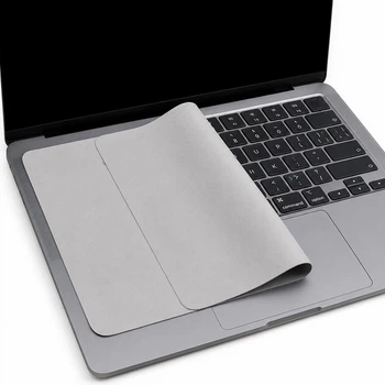 Чохол із мікрофібри для клавіатури MacBook 13–14 дюймів, захисна серветка-прокладка між екраном і клавіатурою, багаторазовий захист від подряпин та відбитків, сірий (141151251)