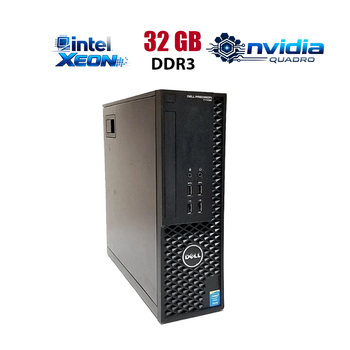 Рабочая станция Dell Precision T1700 Desktop / Intel Xeon E3-1231 v3 (4 (8) ядра по 3.4 - 3.8 GHz) / 32 GB DDR3 / 240 GB SSD / nVidia Quadro P600, 2 GB GDDR5, 128-bit б/у