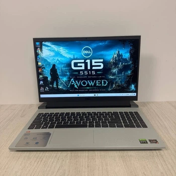 Игровой ноутбук Б-класс Dell G15 5515 / 15.6" (1920x1080) IPS / AMD Ryzen 5 5600H (6 (12) ядер по 3.3 - 4.2 GHz) / 16 GB DDR4 / 512 GB SSD / nVidia GeForce RTX 3050, 4 GB GDDR6, 128-bit / WebCam б/у