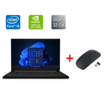 Игровой ноутбук Б-класс MSI Stealth GS 66 / 15.6" (2560x1440) IPS / Intel Core i9-12900H (14 (20) ядер по 3.8 - 5.0 GHz) / 32 GB DDR5 / 1000 GB SSD / nVidia GeForce RTX 3080, 16 GB GDDR6, 256-bit / WebCam / Windows 11 б/у + Подарок Мышь / USB