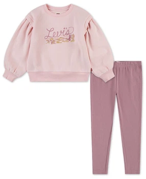 Костюм для девочки Levi's свитшот на флисе и штаны 1160586304 (Розовый 4) на рост 98-104 см