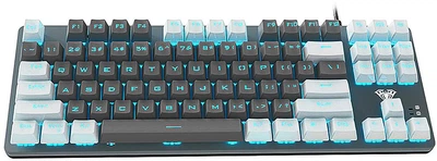 Клавиатура Aula F3287 Keycap KRGD Blue USB Eng/Ukr Серо-белая