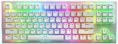 Клавиатура игровая механическая проводная Hator Gravity X TKL Orange Switch USB White компактная геймерская клавиатура с RGB подсветкой для ПК