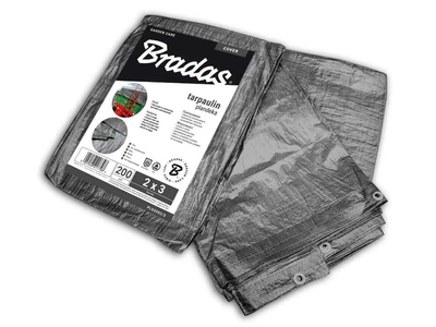 Тент BRADAS 3х4м сірий 200гр/м2 високої міцності GRAY PLG2003/4