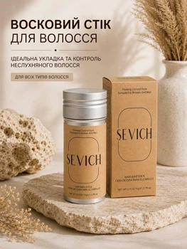 Віск для укладання волосся, Восковий стік олівець, Олівець для укладання волосся Sevich Hair Wax Stick 75g