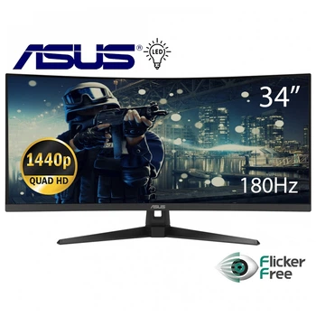 Монітор ASUS VG34VQ3B вигнутий безрамковий VA 3440х1440 3K Ultra WQHD 34" / 4W