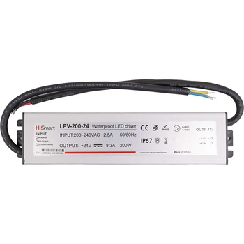 Блок питания HiSmart 24V, 8.3A, 200W, IP67