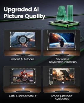 Проектор iWIMIUS P65 4K Smart з Netflix 1080P HDR Dolby Audio