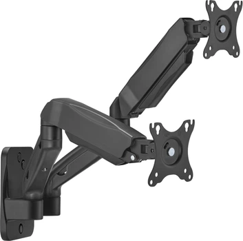 Настенное крепление для двух мониторов OfficePro MA312B с пружиной 17-32" 2-9 кг Black (MA312B)